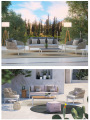 Combinaison de canapé extérieur de la villa moderne