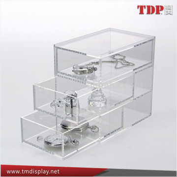 Factory Customized Clear Acrylic Jewelry Cosmetic Storage Display Boxes