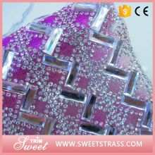 Wholesale Hotfix Rhinestone Beads Motif Mesh Adhesive Rhinestone Sheet