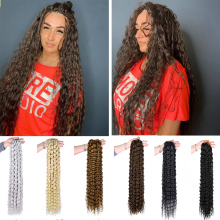 Synthetische Haar Hakeln Ozean Welle 32 Zoll Zizi Tiefe Welle Synthetischen Licht Gewicht Tragen Flechten Haar Exte  Zopfe