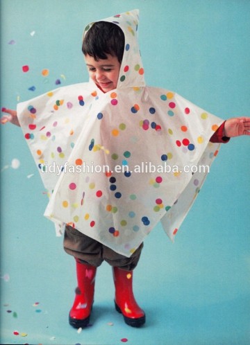 Cartoon Full Printed Kids Rain Poncho