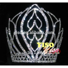 decorated classic flower crystal adult rhinestone tiara