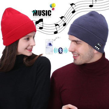 Winter Knitting Beanie Cap Bluetooth Beanie Hat Headphone