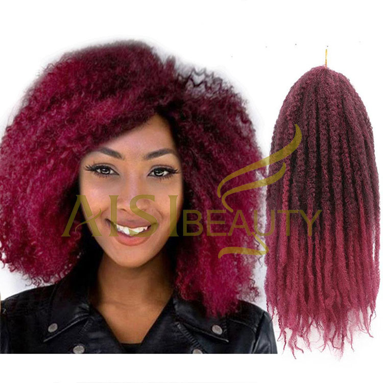 Aisi Beauty Wholesale Multi Color Soft Afro Kinky Marly Braiding Hair Extensions Crochet Hairpiece Synthetic Braiding Hair