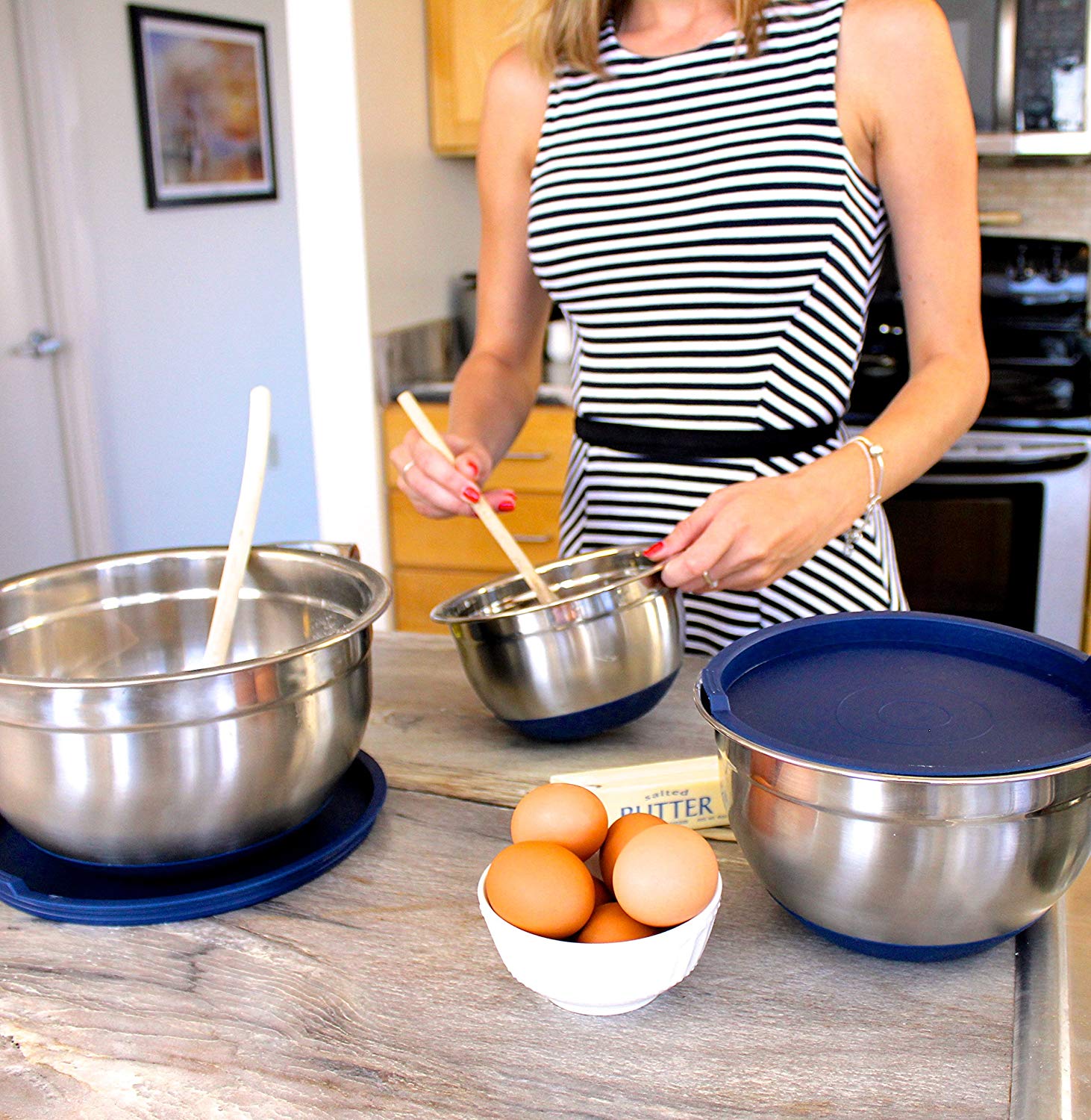 mixing bowl set with lids