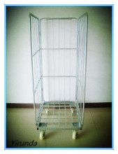 Heavy-duty transporting logistic rolling container trolley