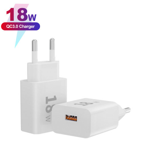 Atacado 18W QC 3.0 USB Cellphone Fast Charger