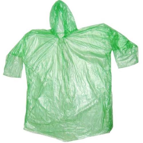 使い捨てグリーン プラスチック雨具