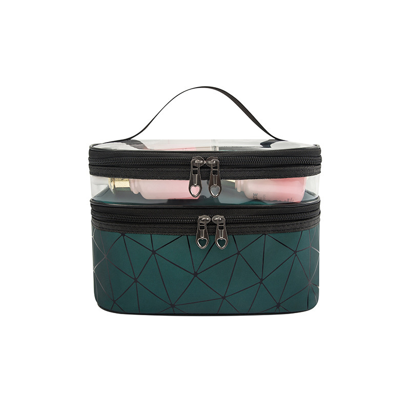 2022 Custom Logo Travel Beach Trendy Women Clear Transparent Cosmetic Makeup Bags Kit Portable Hanging Toiletry Pouch Bag Men