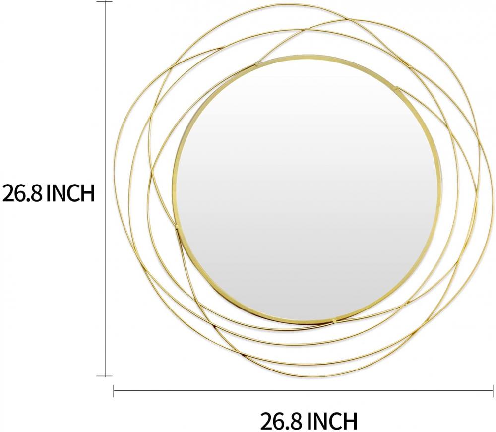 Specchio a parete montato su specchi decorativi rotondi