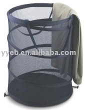 Home Use Black Wire Mesh Folding Laundry Hamper