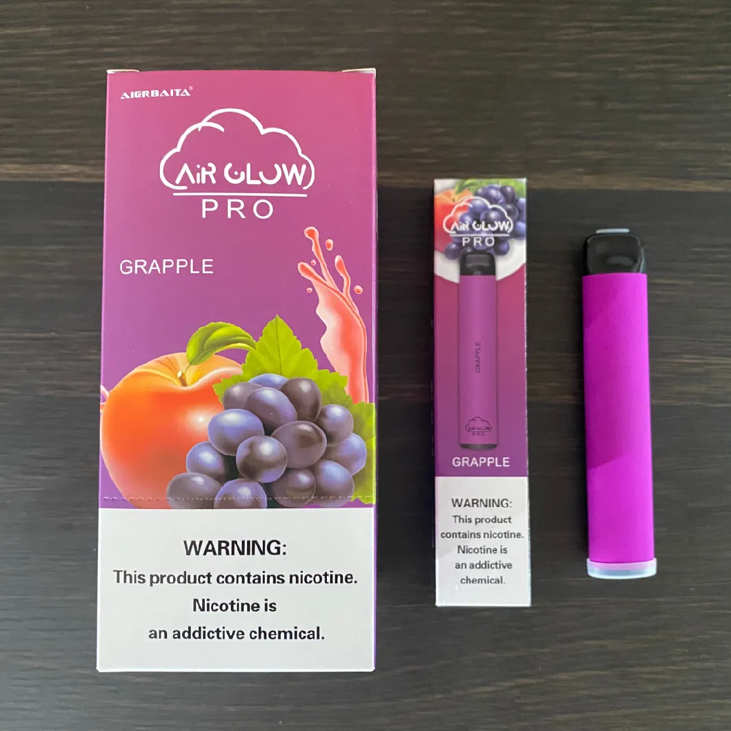 Hot Sale Disposable Vape Pen with Flat Drip Tip and Colorful LED Light
