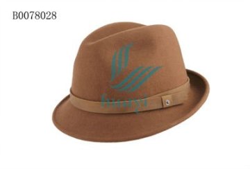 Short brim fedora trilby felt hat