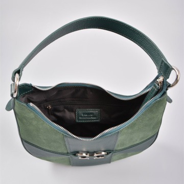 Sling Hobo bag Green Large Leather Bag