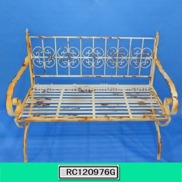 Vintage Design Wrought Iron Garden Bench