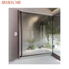 Large View Floor-to-Ceiling Double Tempered Glass Micro-ventilated Fixed Aluminum Corner Windows