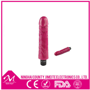 Soft rubber variable speed vibrating dildo for men