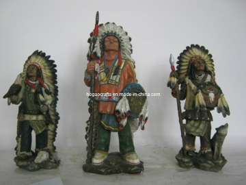 Polyresin Resin Native Americans Sculpture