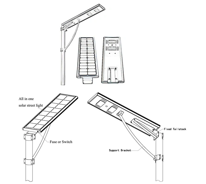 30W Integrated Solar Power LED Street Lamp with CE RoHS