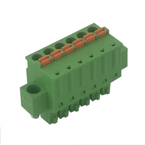 3.81mm pitch female spring screwless terminal block