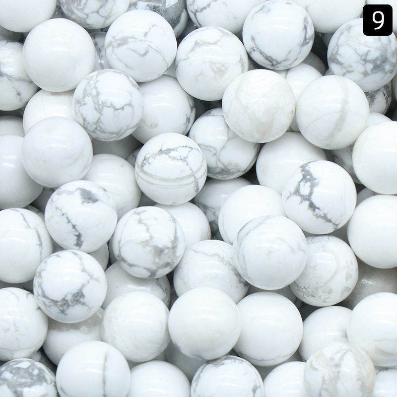 CHAKRA HOWLITE DE 12 mm bolas y esferas para el equilibrio de meditación
