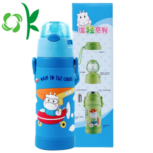 3D SIlicone Cartoon Sleeve Children Drinking Bottle Sleeve