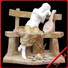 Marble Nude Lady Figure With Guitar (YL-R114)