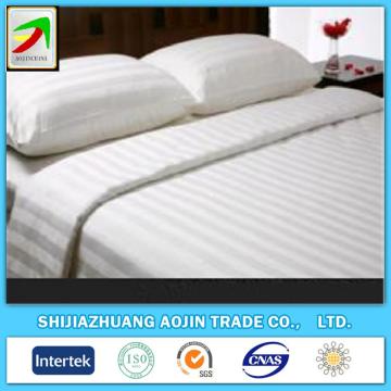 cotton white 127x79 bedding satin stripe fabrics