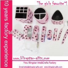 Diamond crystal pen holder set