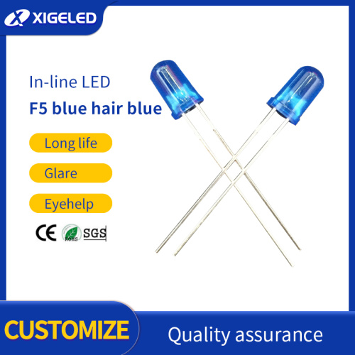 In-line LED F5 Blue Power Lamp Beads