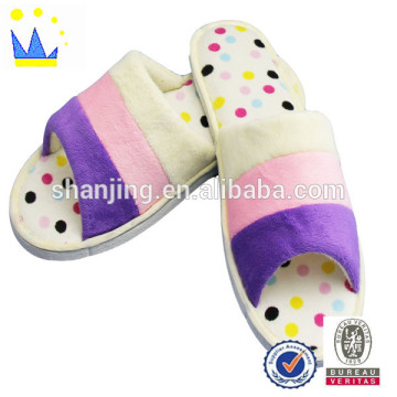 beauty children slipper open toe soft fleece bedroom slipper