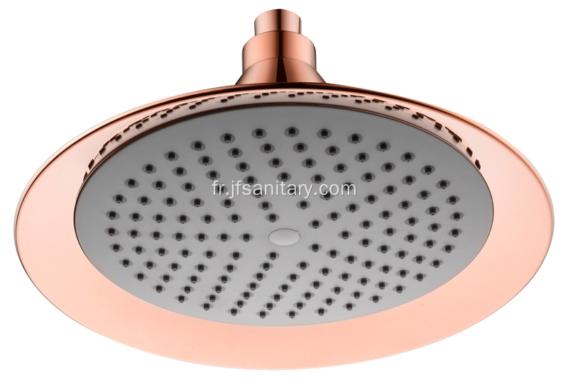 Douche de pluie ronde en or rose