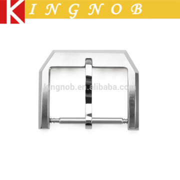 18mm sliver tang screw-in leather wrist watch buckle stainless steel pre v watch buckle for IWC