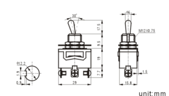 KN3(C)-102-1 toggle switch