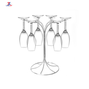 Stainless steel wine glass holder