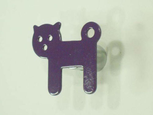 Wall Mounted dog Shape Flat Metal Single Hook