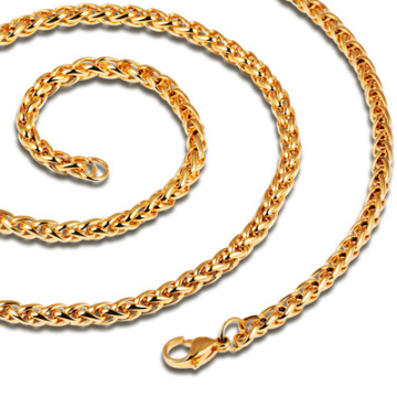 New jewelry Flower chain titanium steel strands Man necklace mens gold chains