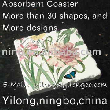 YIMCC465 absorbent tumbled stone coaster