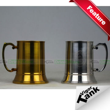 Double Walled Stainless Steel Beer Pewter Mug Pewter Cup