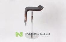 Tall Swivel LEM Piston Stool with leather seat stainless st