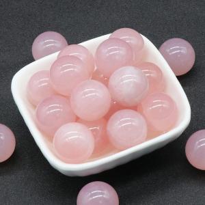 Boules de chakra de quartz rose de 20 mm pour le soulagement du stress Méditation Équilibrant la décoration de la maison Balques de cristal sphères polies