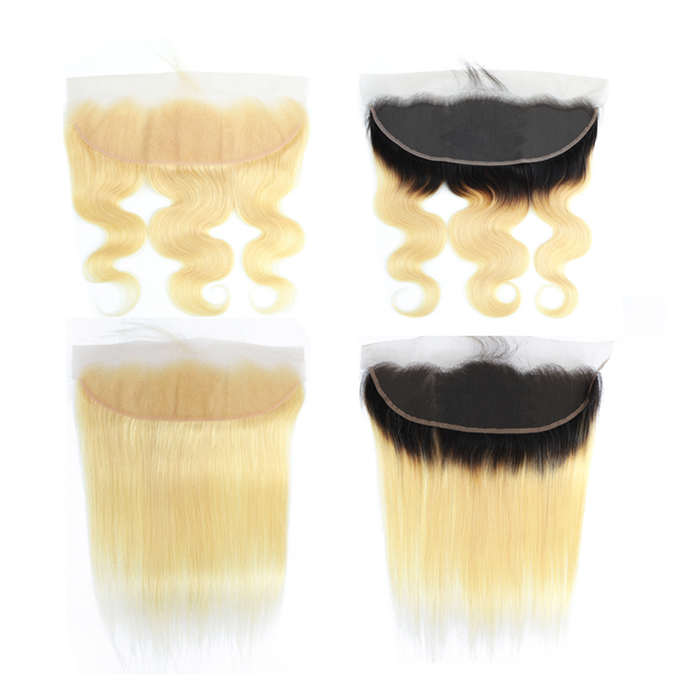 Wholesale 150% Density Platinum Honey Blonde 613 Straight Transparent Swiss Lace Frontal Wigs 13*4 13*6 Wigs with Baby Hair