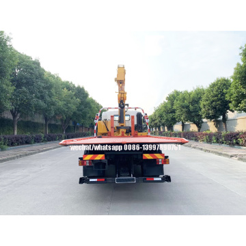 SINOTRUCK HOWO 14ft to 19ft Flatbed Wrecker Truck พร้อมเครน