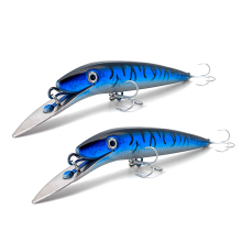Metal Rotating Blue Spinner Spoon Sequin Bait Fishing Tackle
