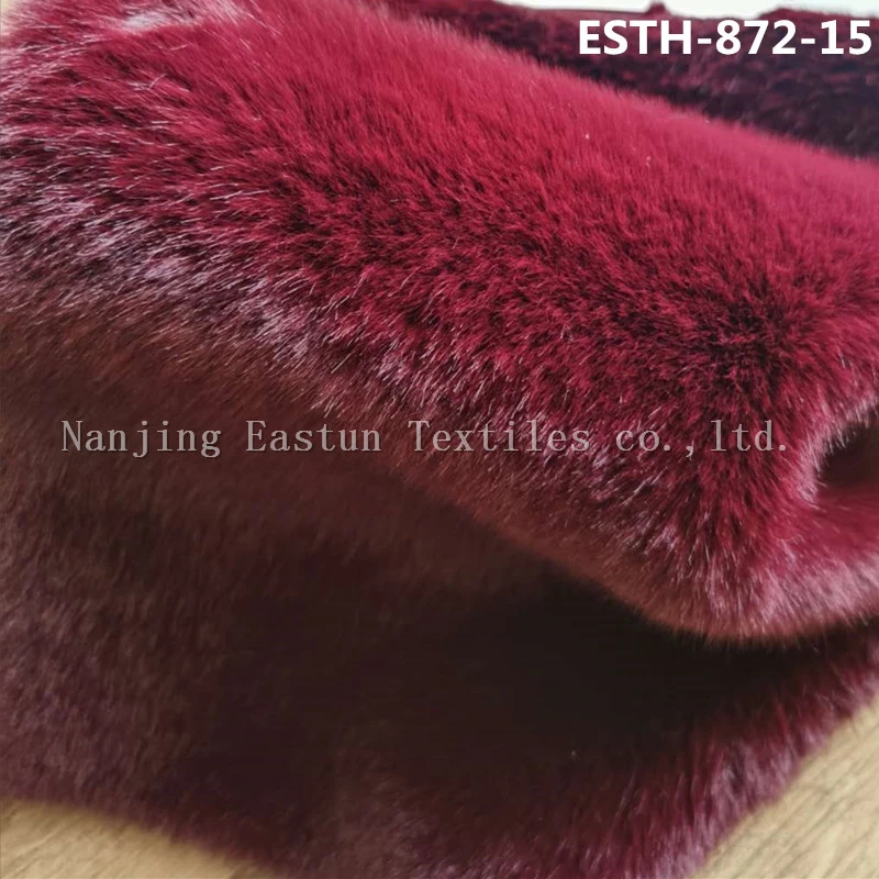 Warp Knit Leopard Print Fauxrabbit Fur Esth-875-2