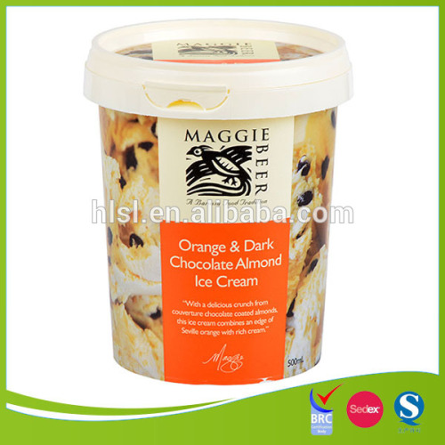 round 500ml Plastic Ice Cream IML containers