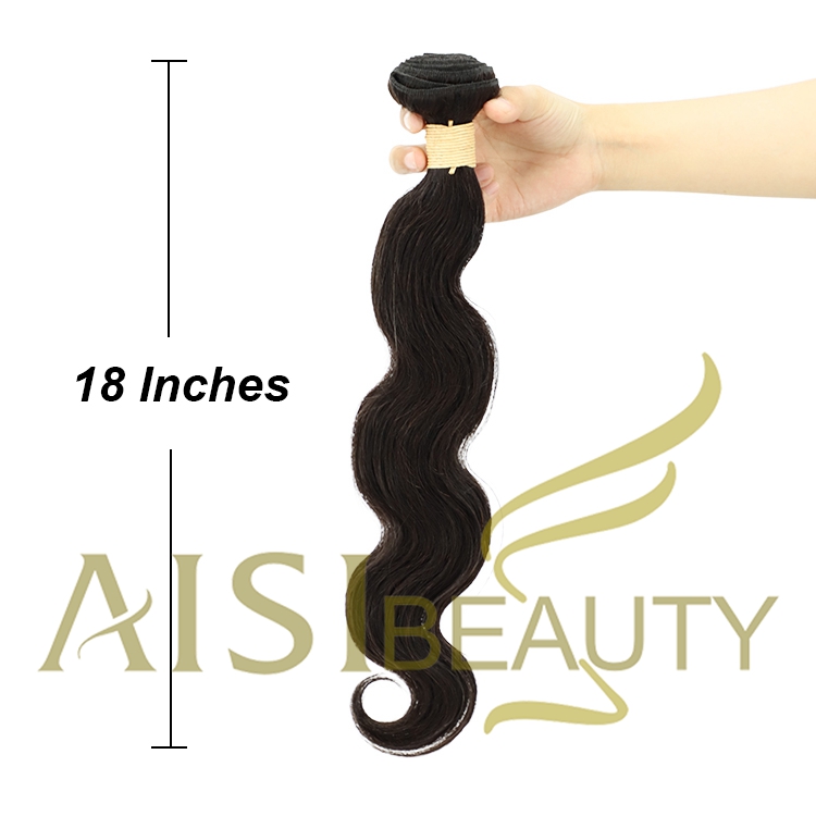 Aisi Beauty High Quality Supplier Body Wave Black 100% Silky Soft 100g Hair Extensions Brazilian Human Hair Weave Bundles