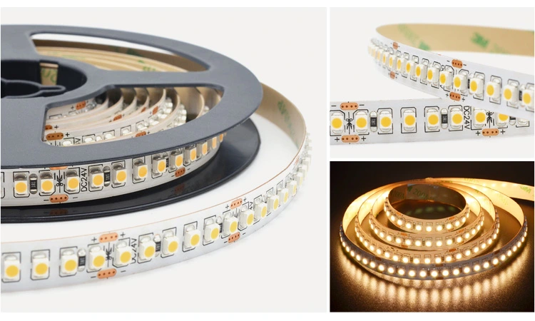 24V Flexible High CRI Ra90 Warm White 3528 240LED High Efficiency DOT Free White Dimmable LED Strip Light