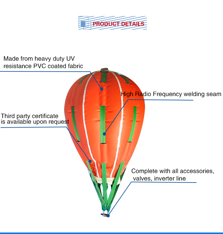 Marine Commercial Diving Equipment Underwater Parachute Air Lifting Bag