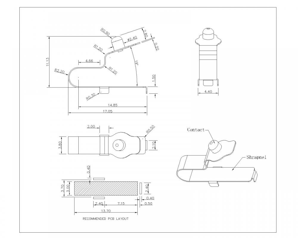 SF-170-XAX-21 Spring dedo L 17,0mm